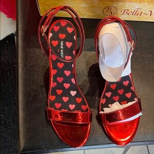 Nine West Shiny Red Sandals